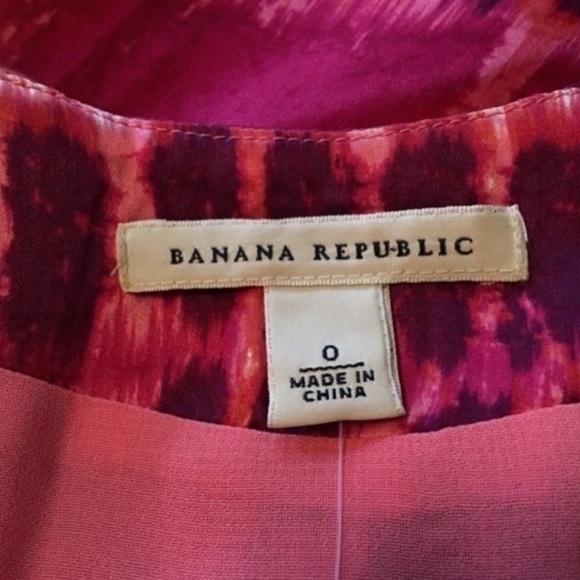 Banana Republic Silk Multi Colored Dress Sz 0 - Picture 4 of 4
